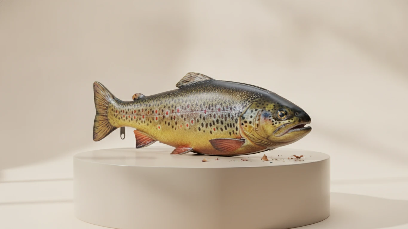 Realistic Fish-Shaped Pencil Case