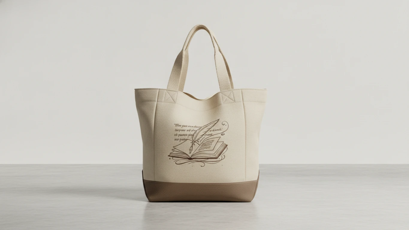 Reinforced Canvas Literary Quote Tote