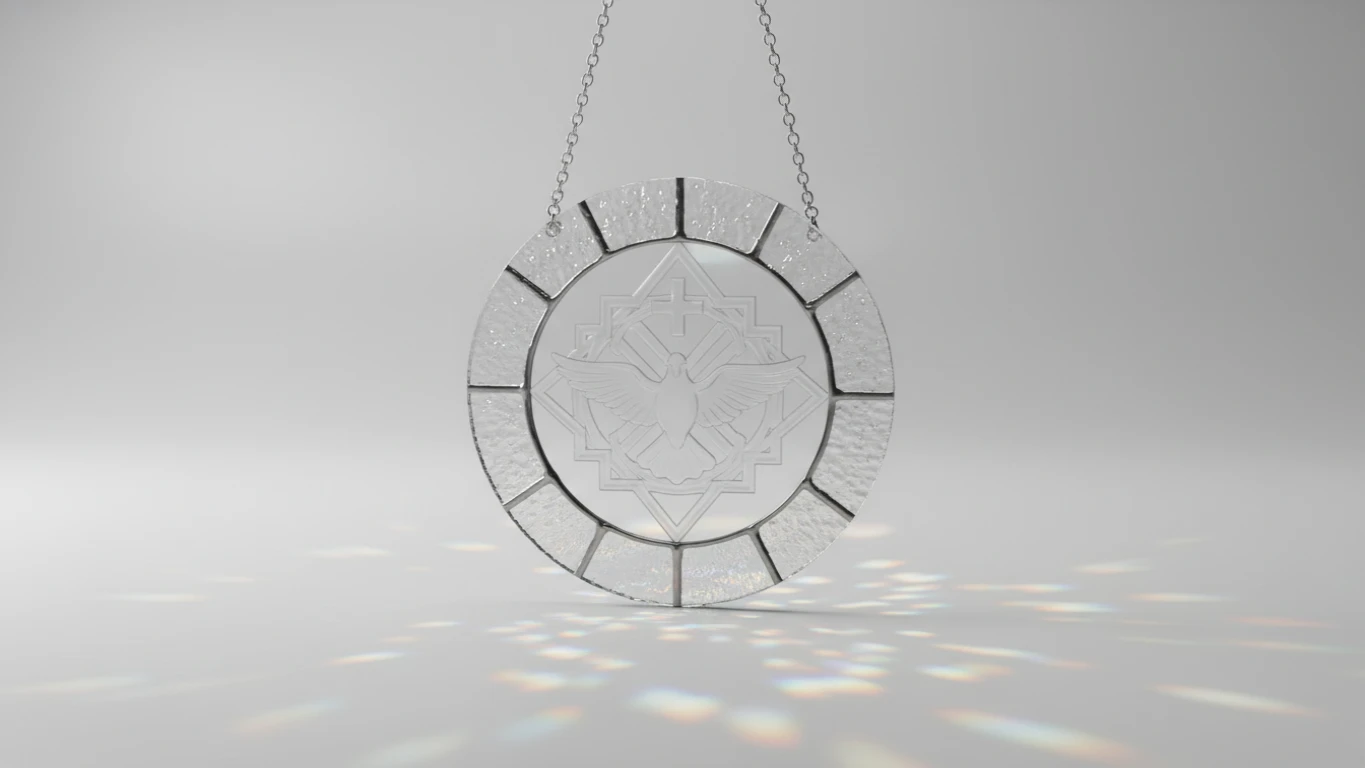 Religious Verse Glass Suncatcher