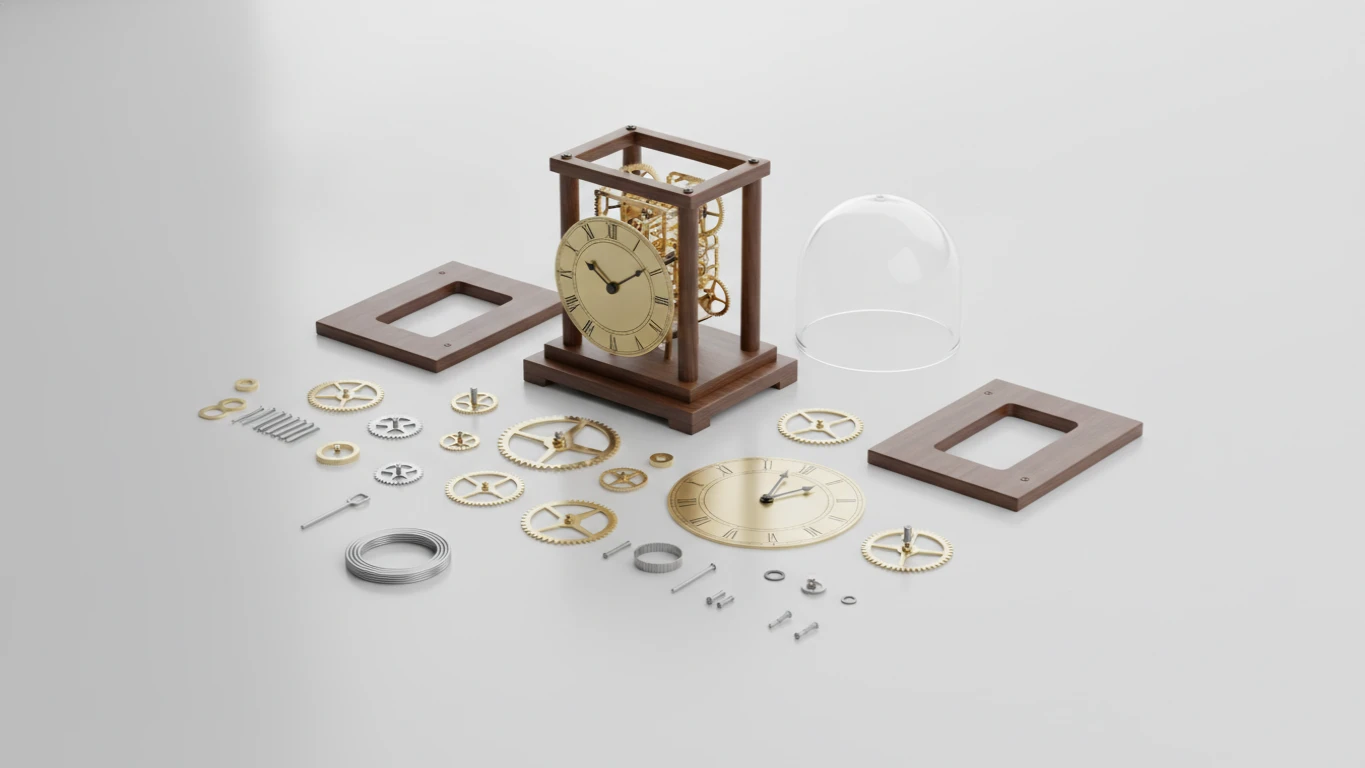 Retro-Style Mechanical Desktop Clock Kit
