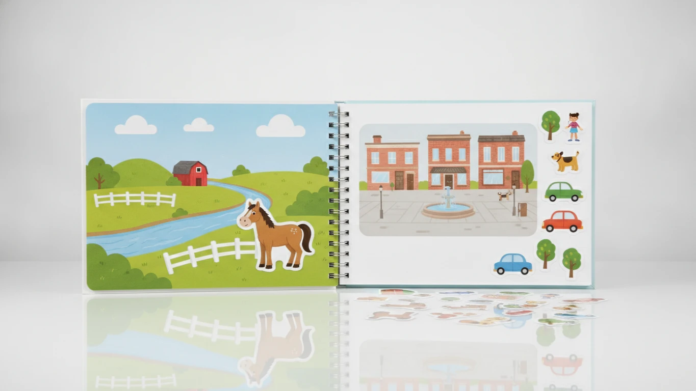 Reusable Sticker Scene Book