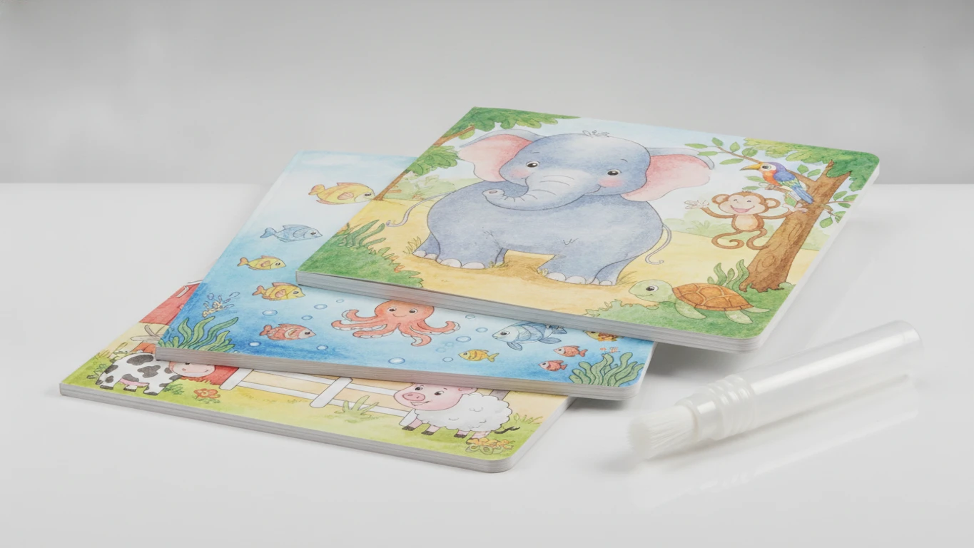 Reusable Water-Reveal Coloring Books