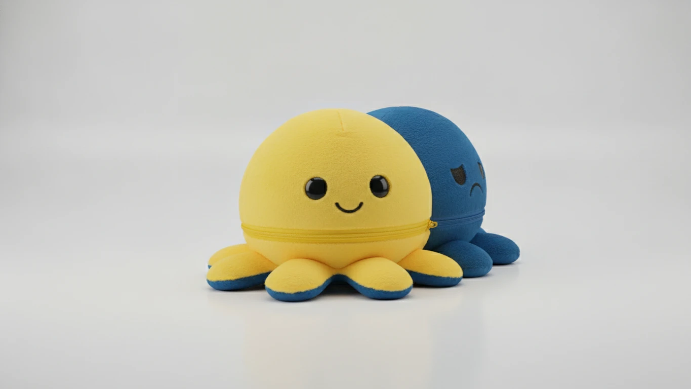 Reversible Mood Plush Figure