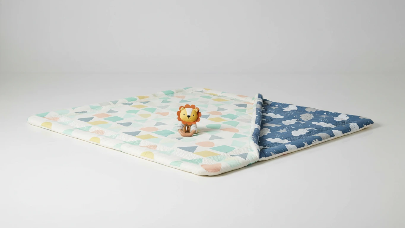 Reversible Padded Play Mat for Tummy Time