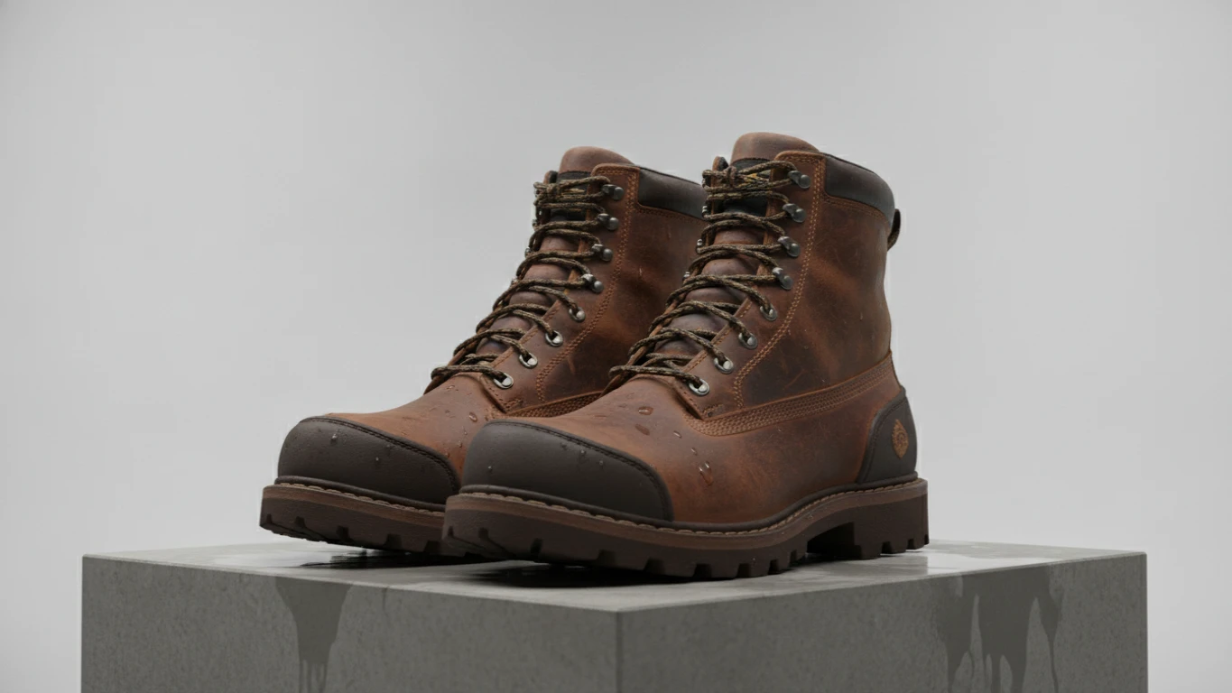 Rugged Waterproof Leather Work Boots