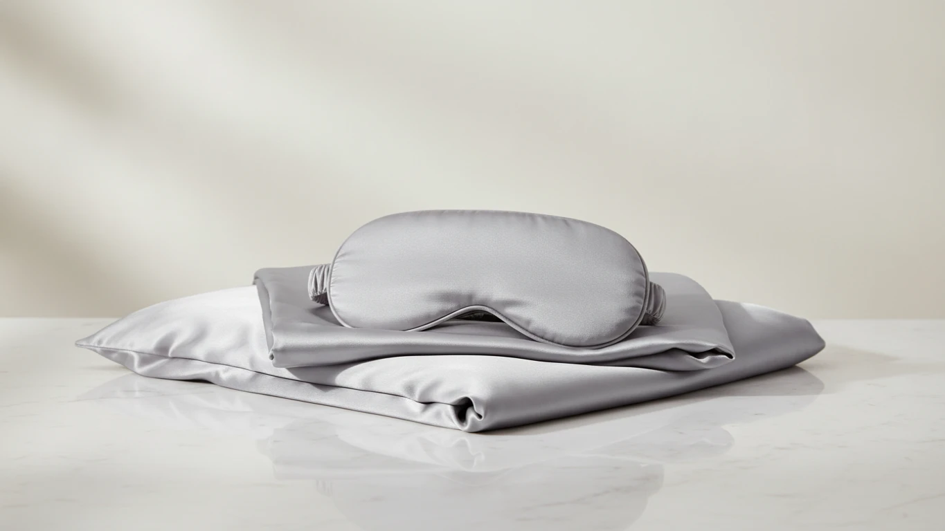 Satin Pillowcase and Weighted Eye Mask Set
