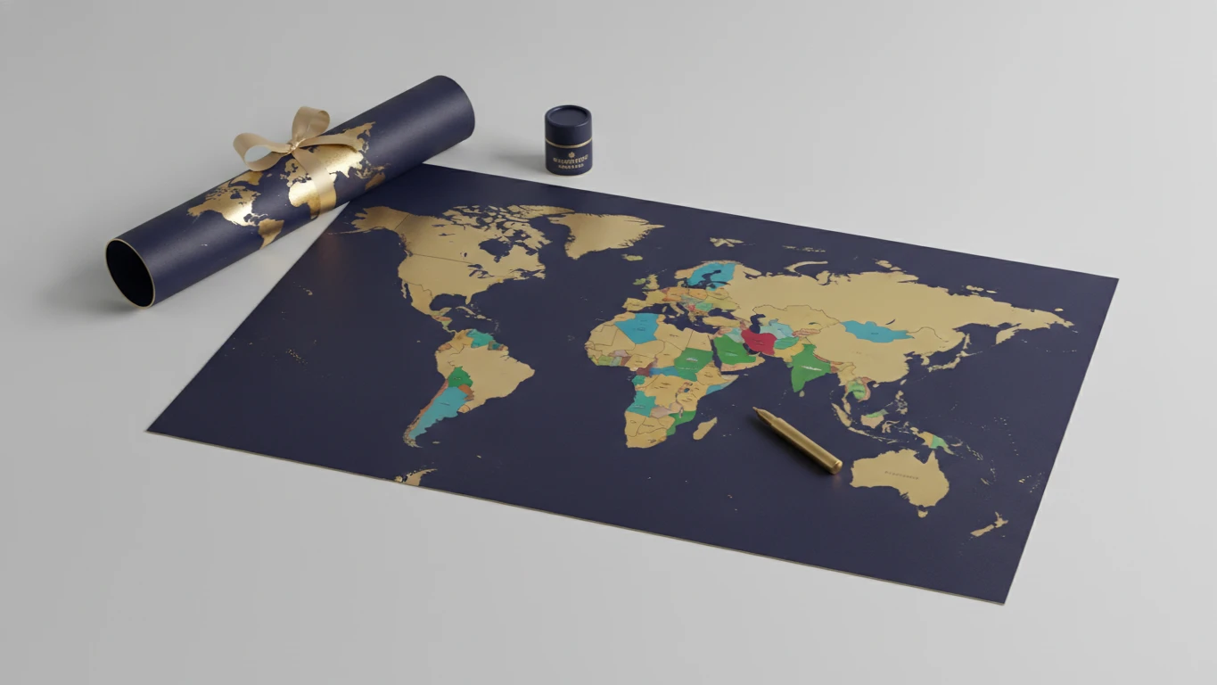 Scratch-Off World Travel Map