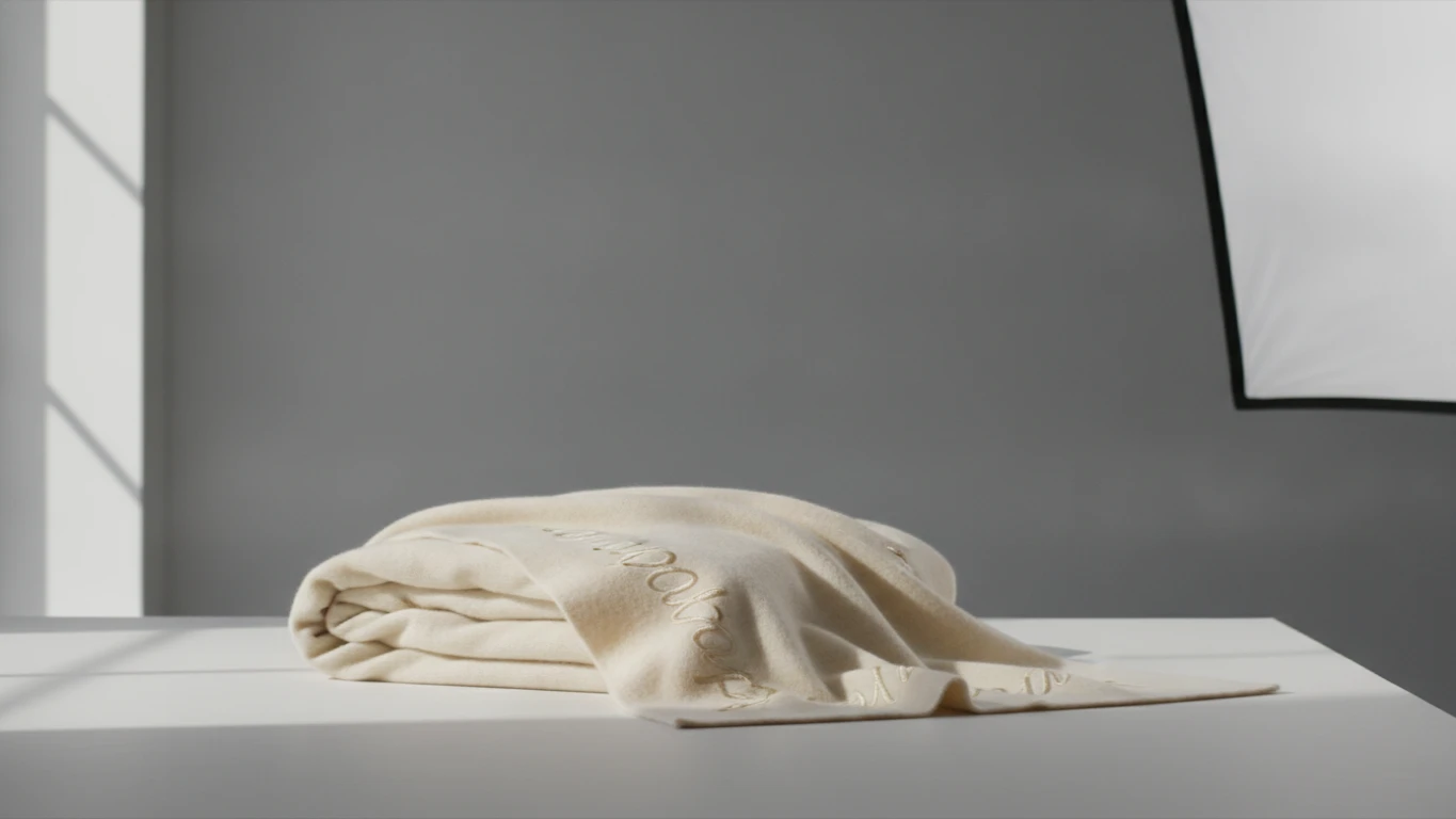 Scripture-Embroidered Soft Throw Blanket