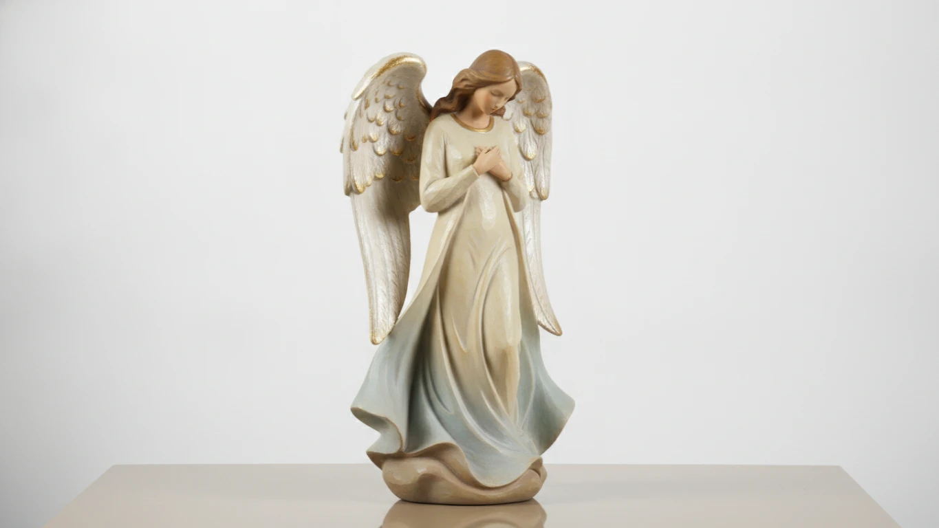 Sculpted Hand-Painted Angel Figurine