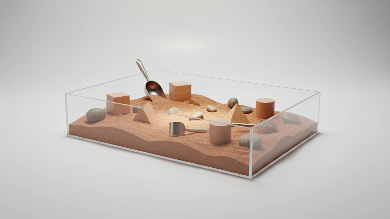 Sensory Bin with Kinetic Sand