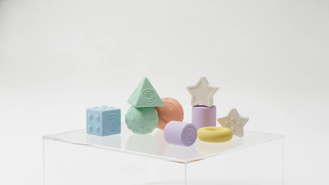 Sensory Silicone Teething and Building Toy