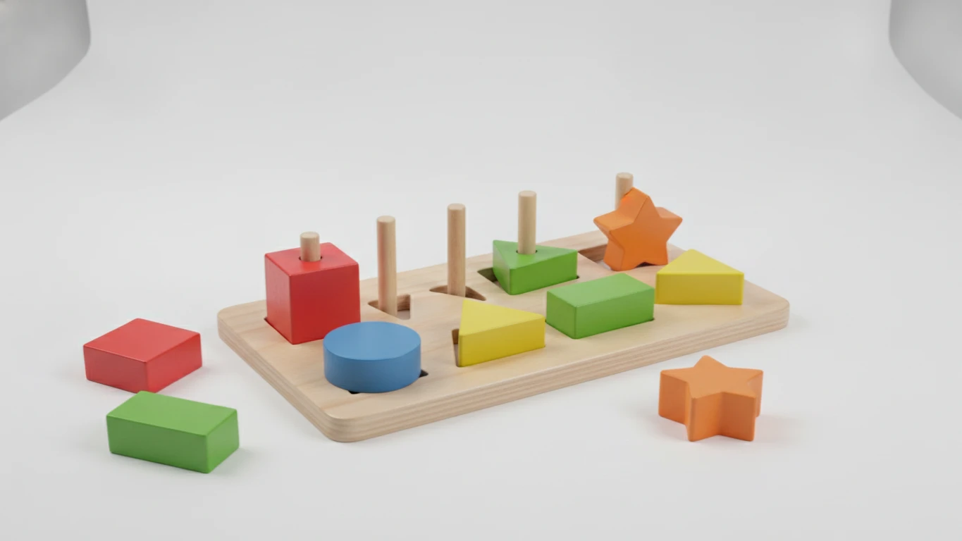 Shape Sorting and Stacking Board