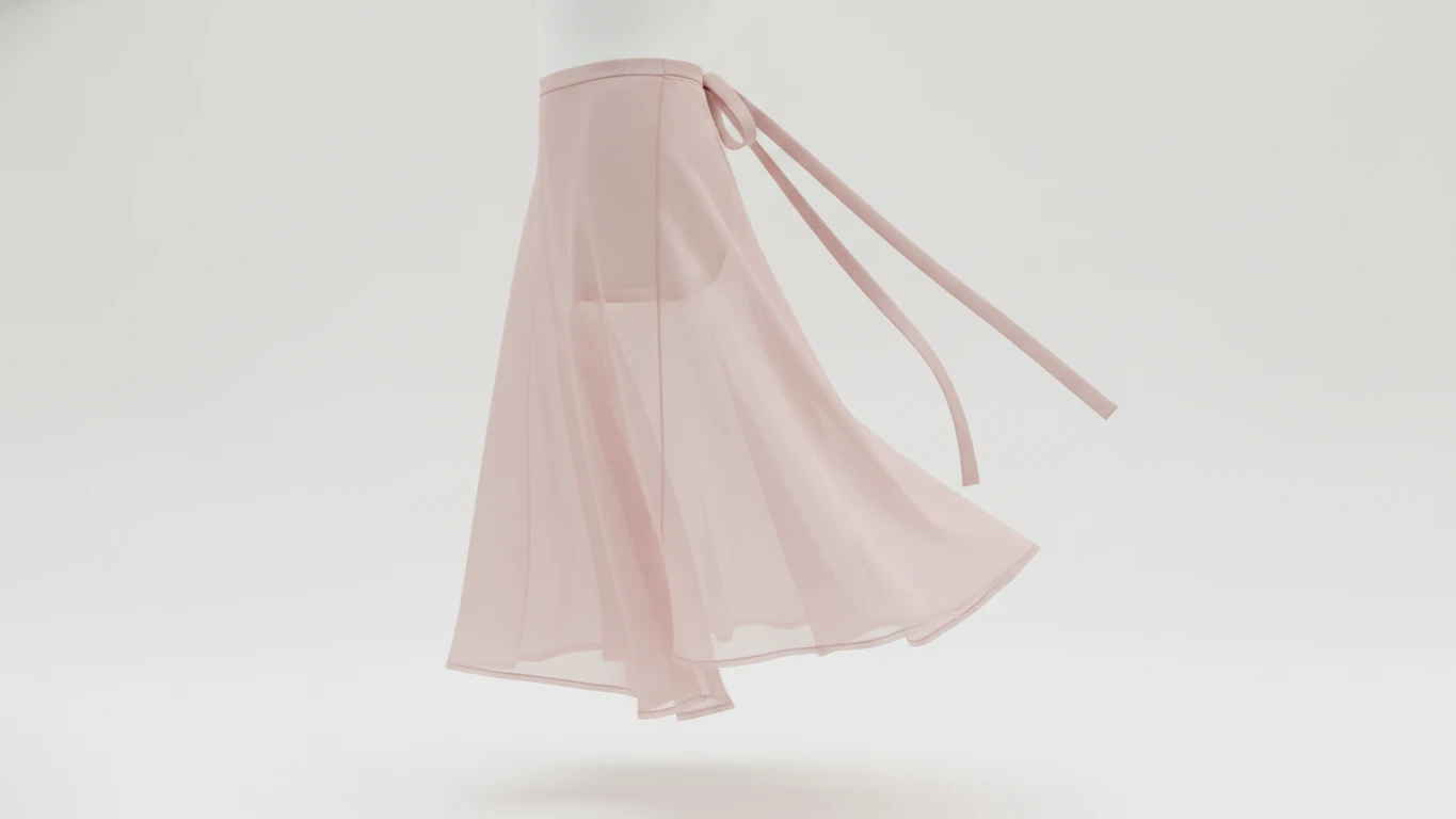 Sheer Wrap Rehearsal Skirt