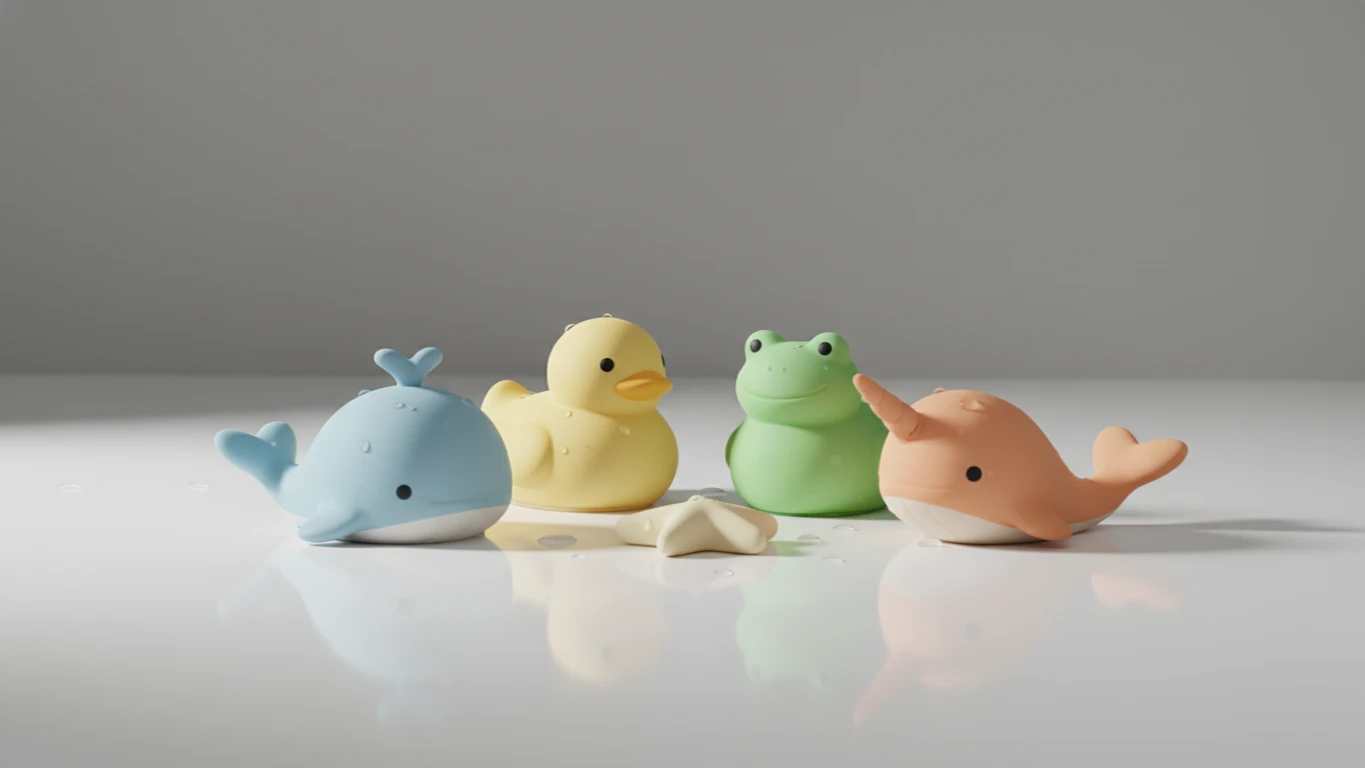 Silicone Bath Toy Set