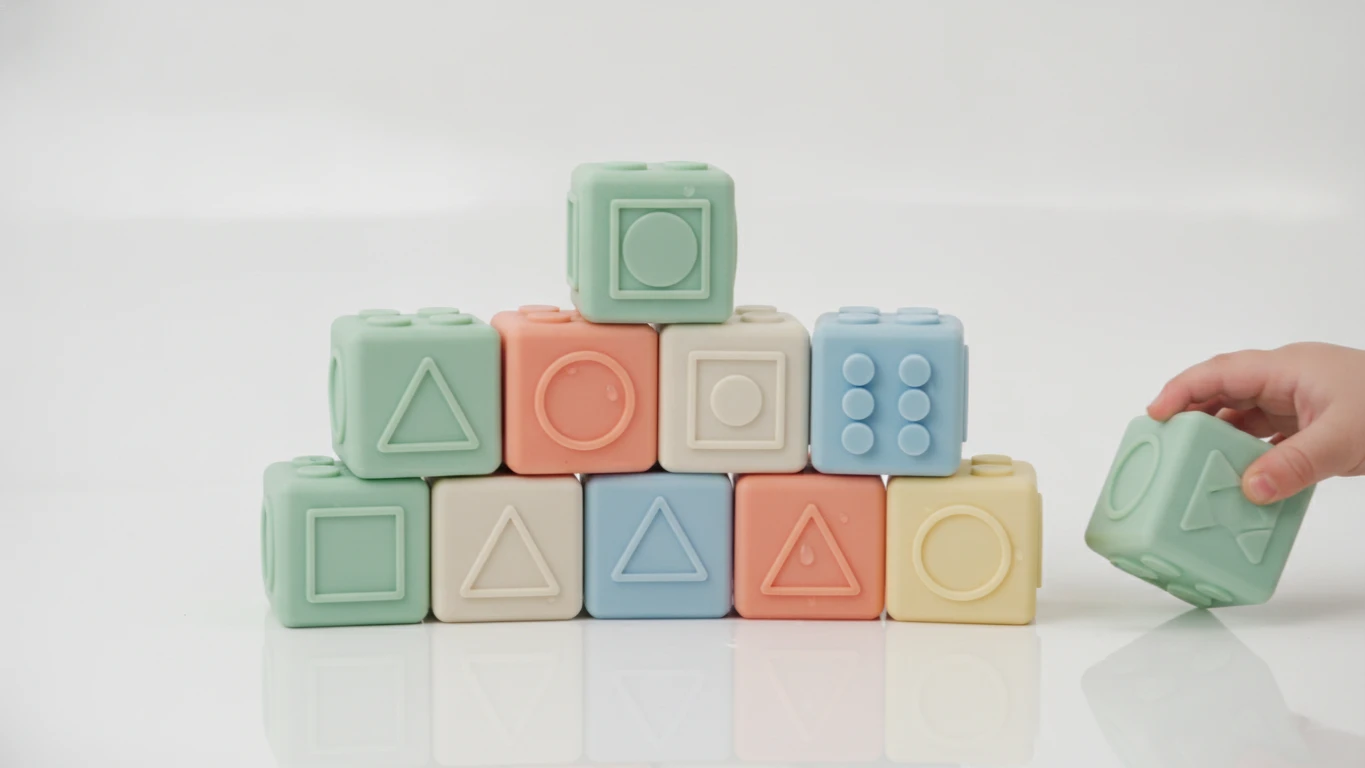 Silicone Building and Teething Blocks