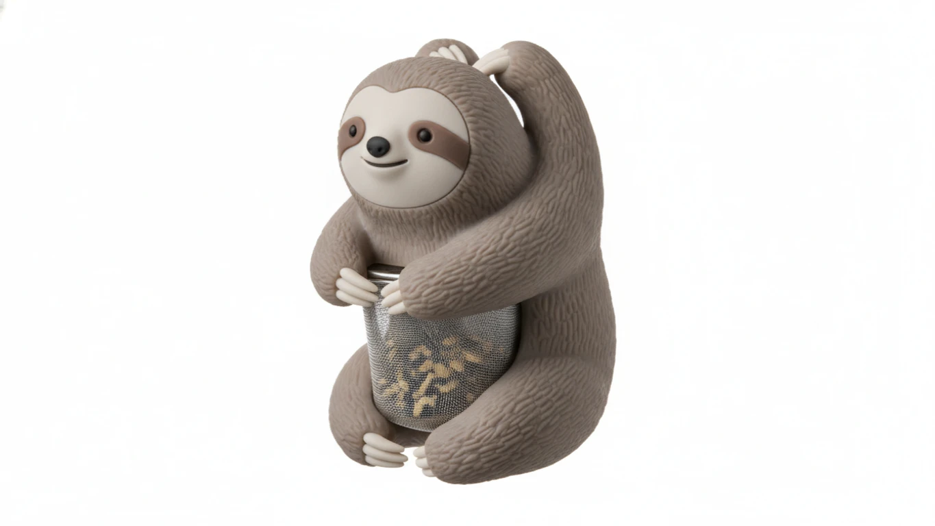 Sloth-Shaped Silicone Tea Infuser
