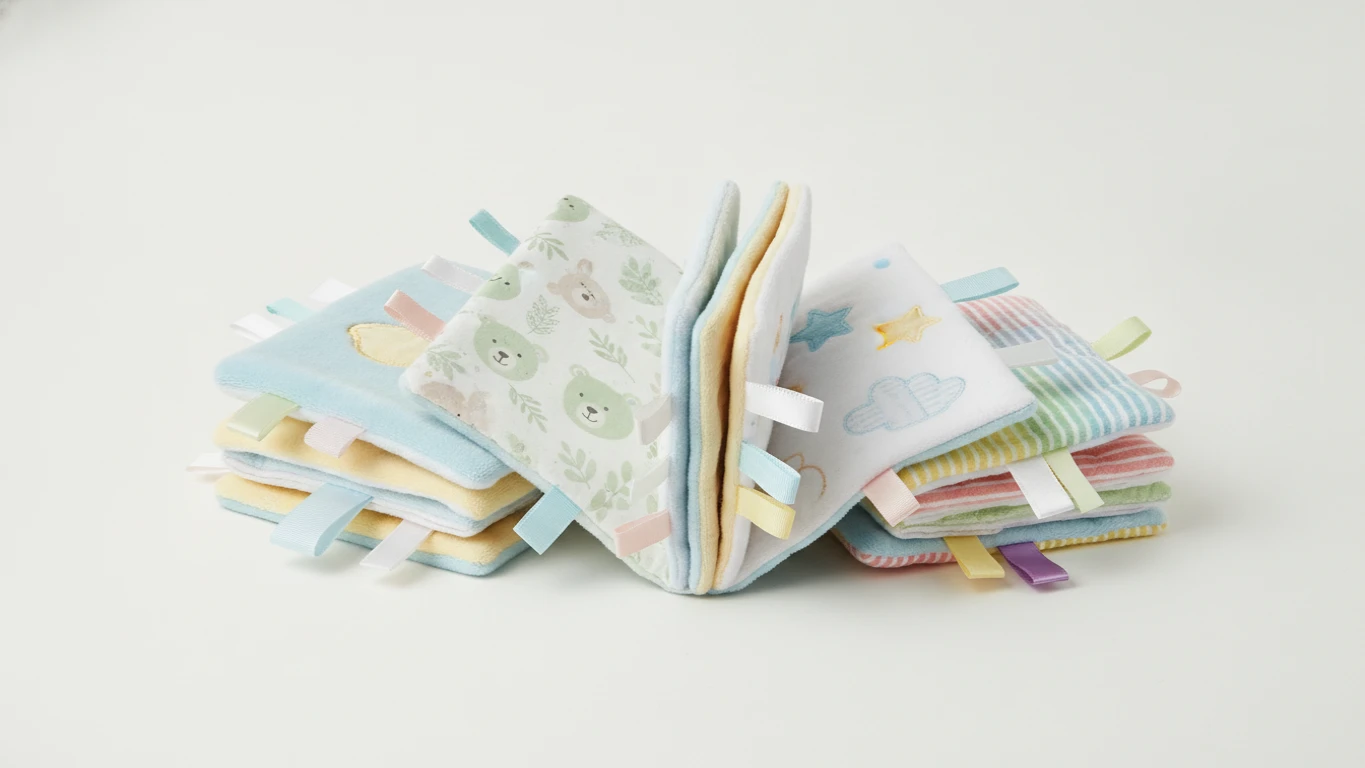 Soft Fabric Crinkle Sensory Books