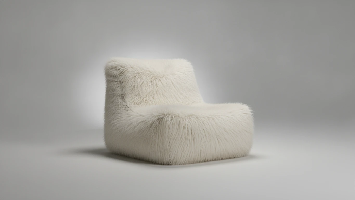 Soft Faux-Fur Bean Bag Chair