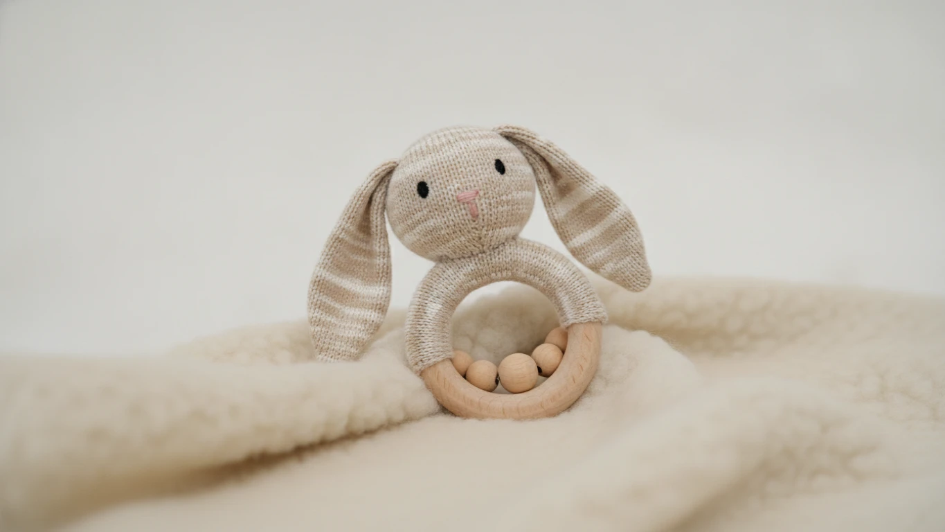 Soft Knit Organic Cotton Rattle