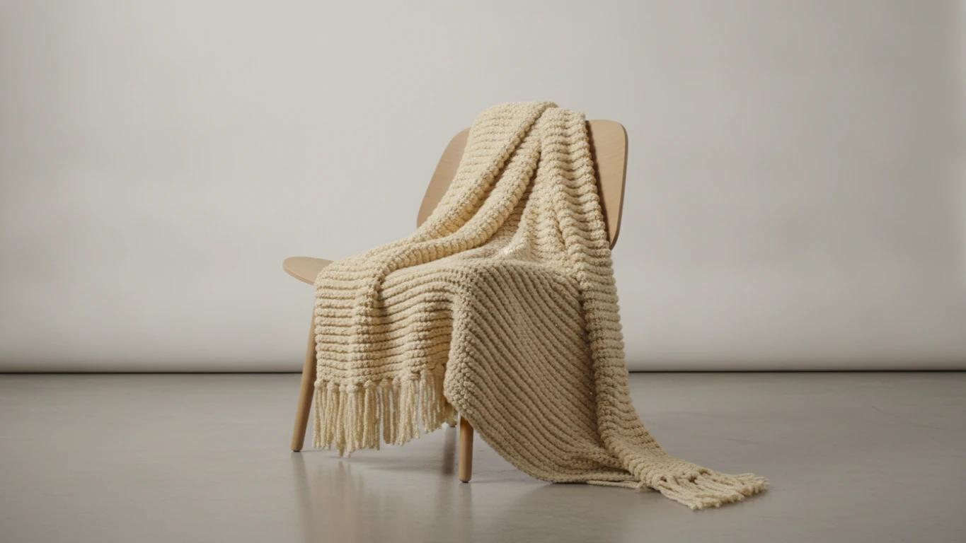 Soft Knitted Chenille Throw Blanket