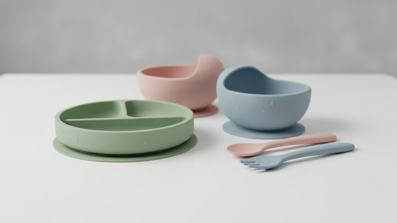 Soft Silicone Suction Feeding Plate Set