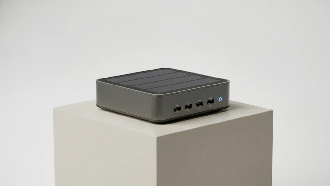 Solar-Powered Desktop Charging Bank