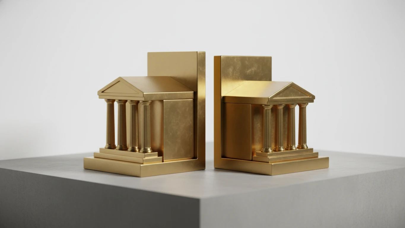 Solid Brass Architectural Bookends