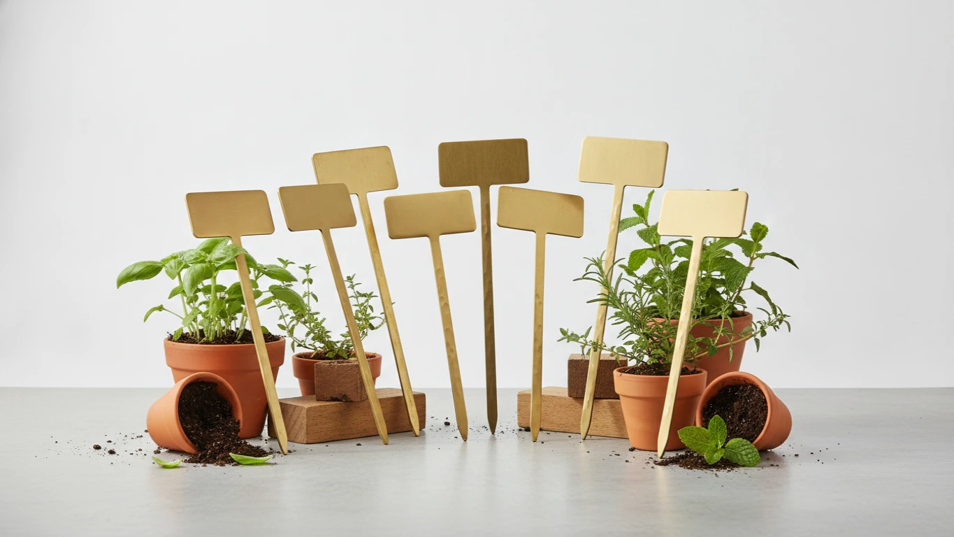 Solid Brass Herb Garden Markers