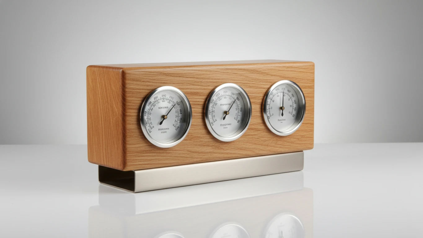Solid Oak Desktop Weather Station
