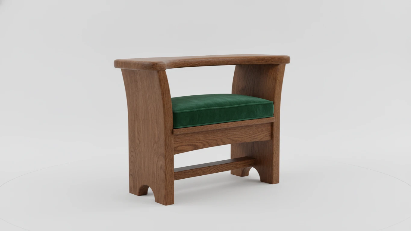 Solid Oak Prayer Bench