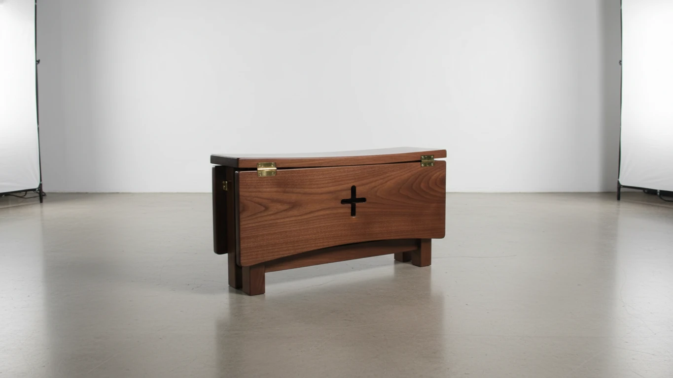 Solid Wood Folding Prayer Bench