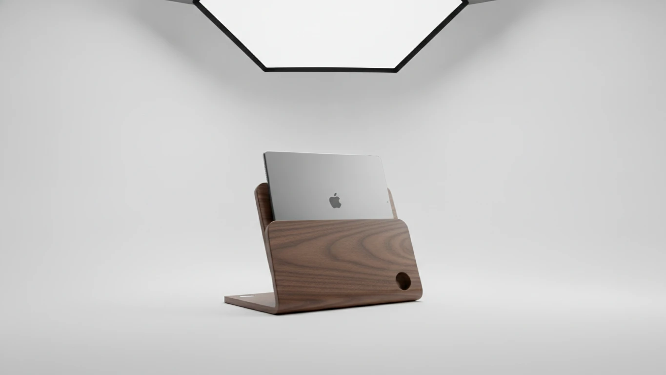 Solid Wood Tablet Desk Stand