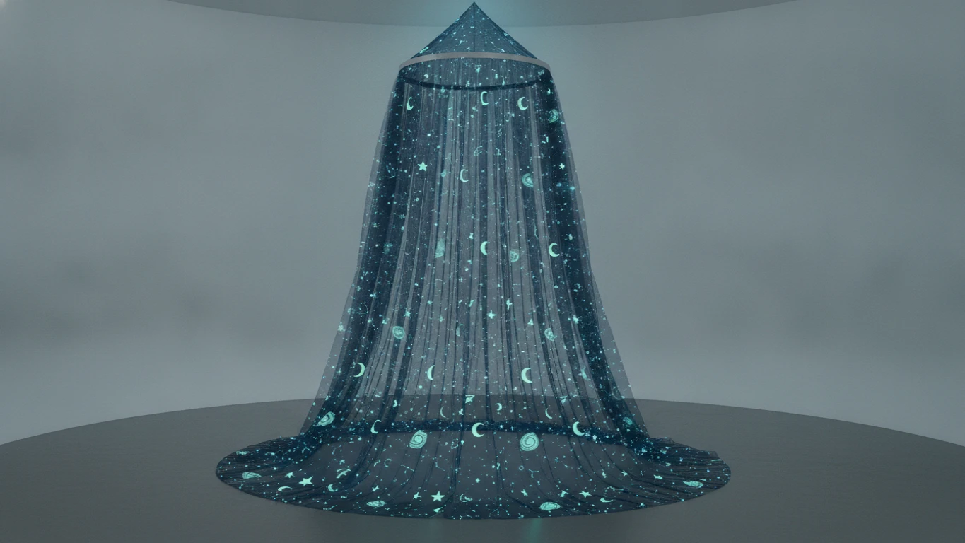 Space-Themed Glow-in-the-Dark Bed Canopy