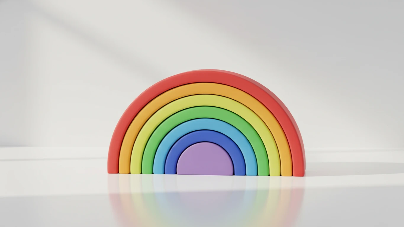 Stackable Silicone Rainbow Toy
