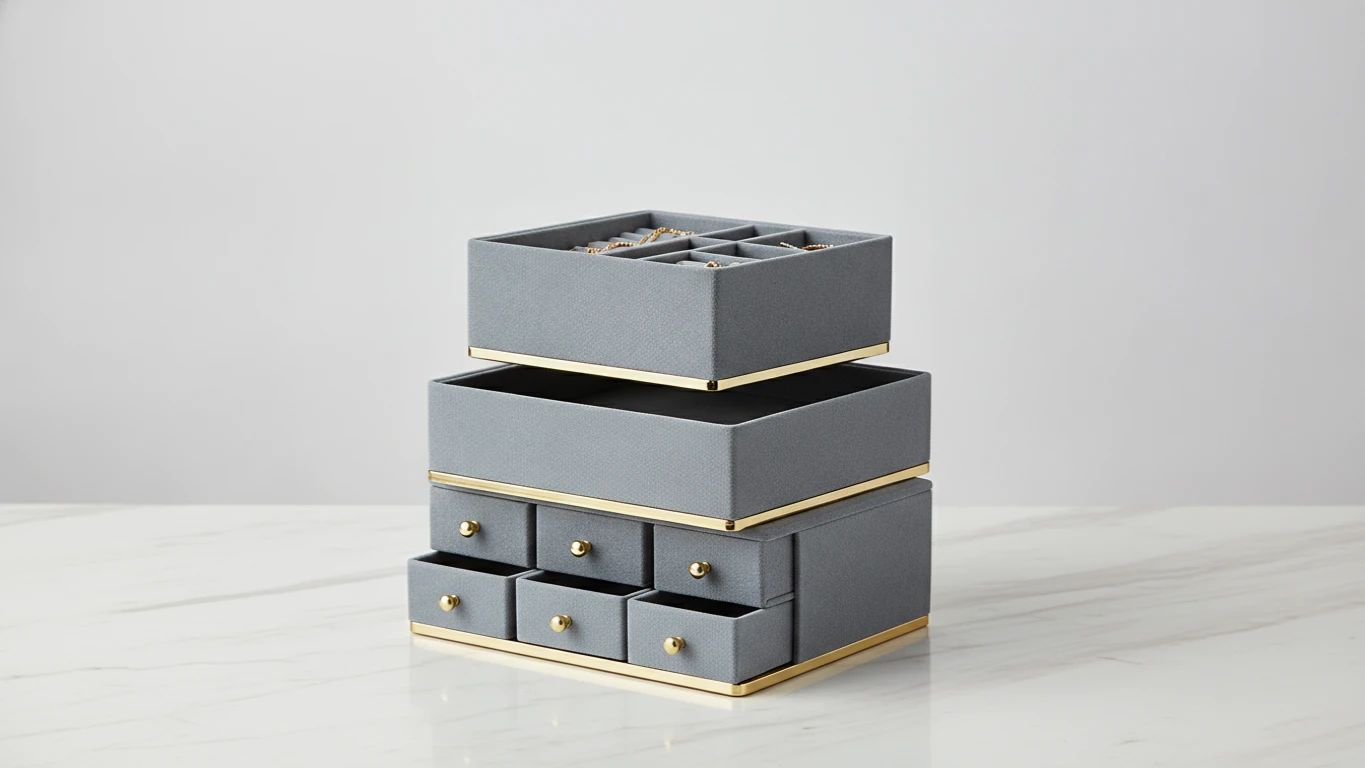 Stackable Velvet Jewelry Organization Box