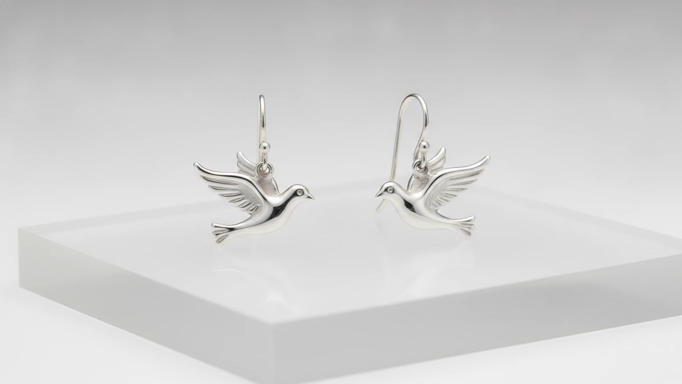 Sterling Silver Dove Earrings