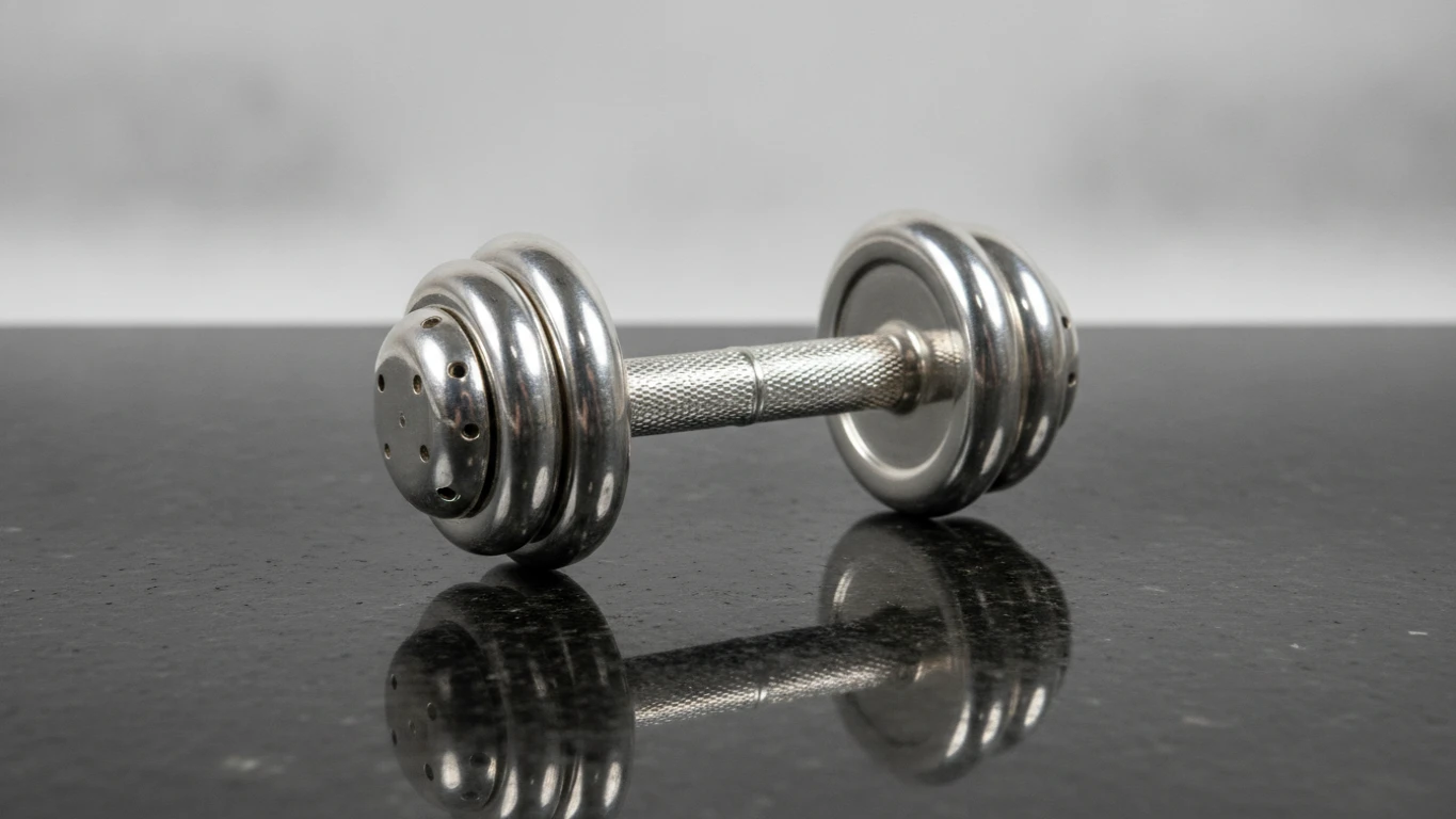 Sterling Silver Dumbbell Rattle