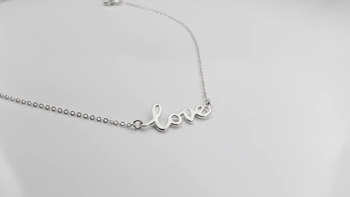 Sterling Silver Script Necklace