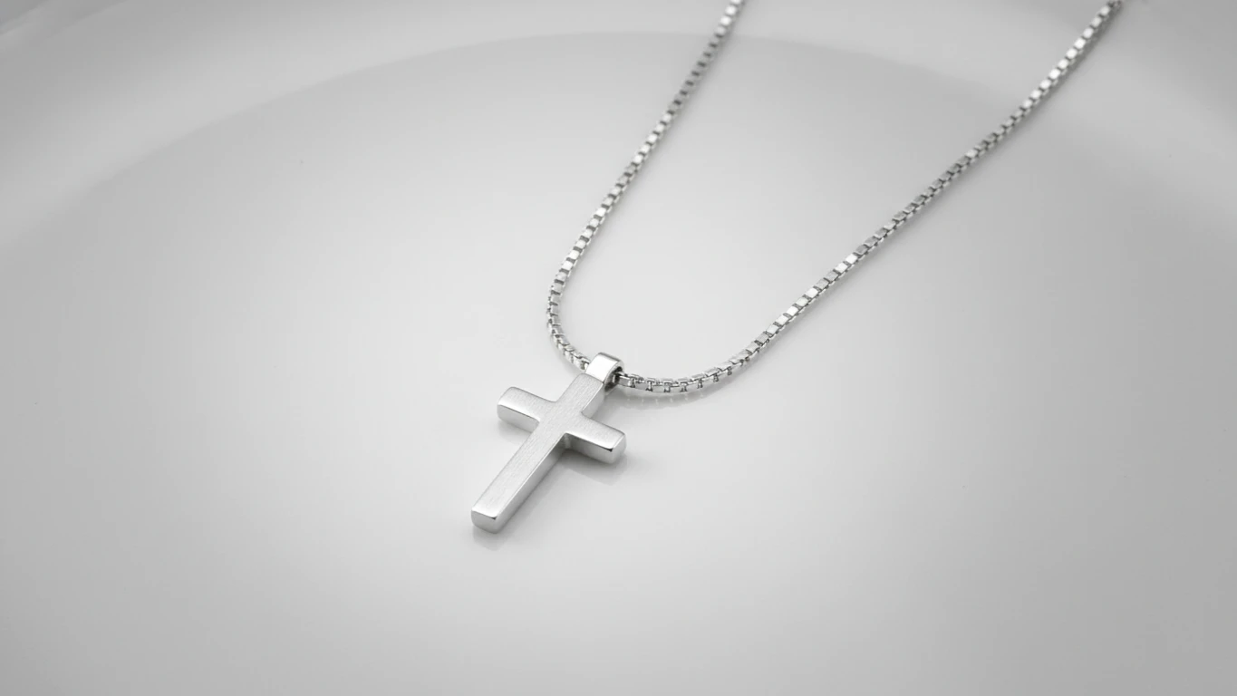 Sterling Silver Tiny Cross Necklace