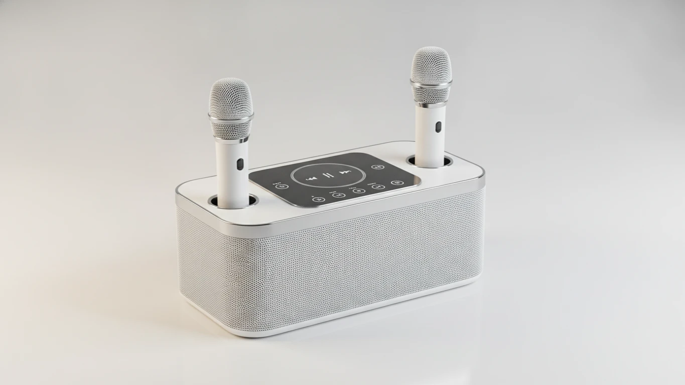 Tabletop Karaoke Machine with Two Microphones