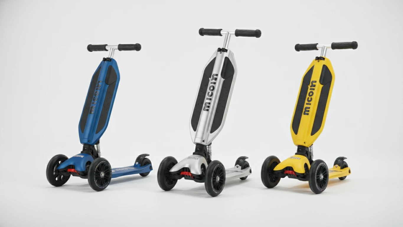 Three-Wheeled Lean-to-Steer Scooter