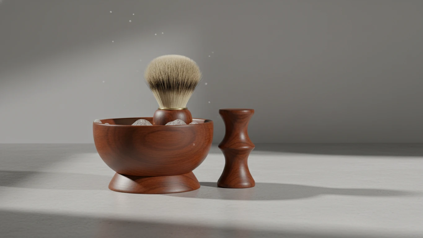 Traditional Shaving Bowl and Brush Set