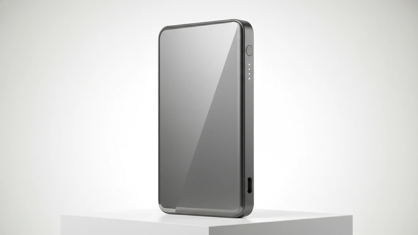 Ultra-Slim Portable Power Bank with Mirror