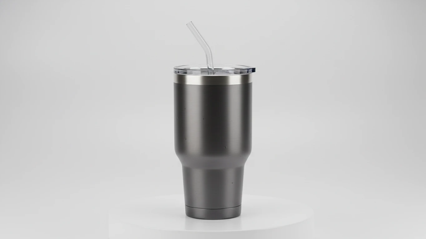 Vacuum Insulated Tumbler with Straw