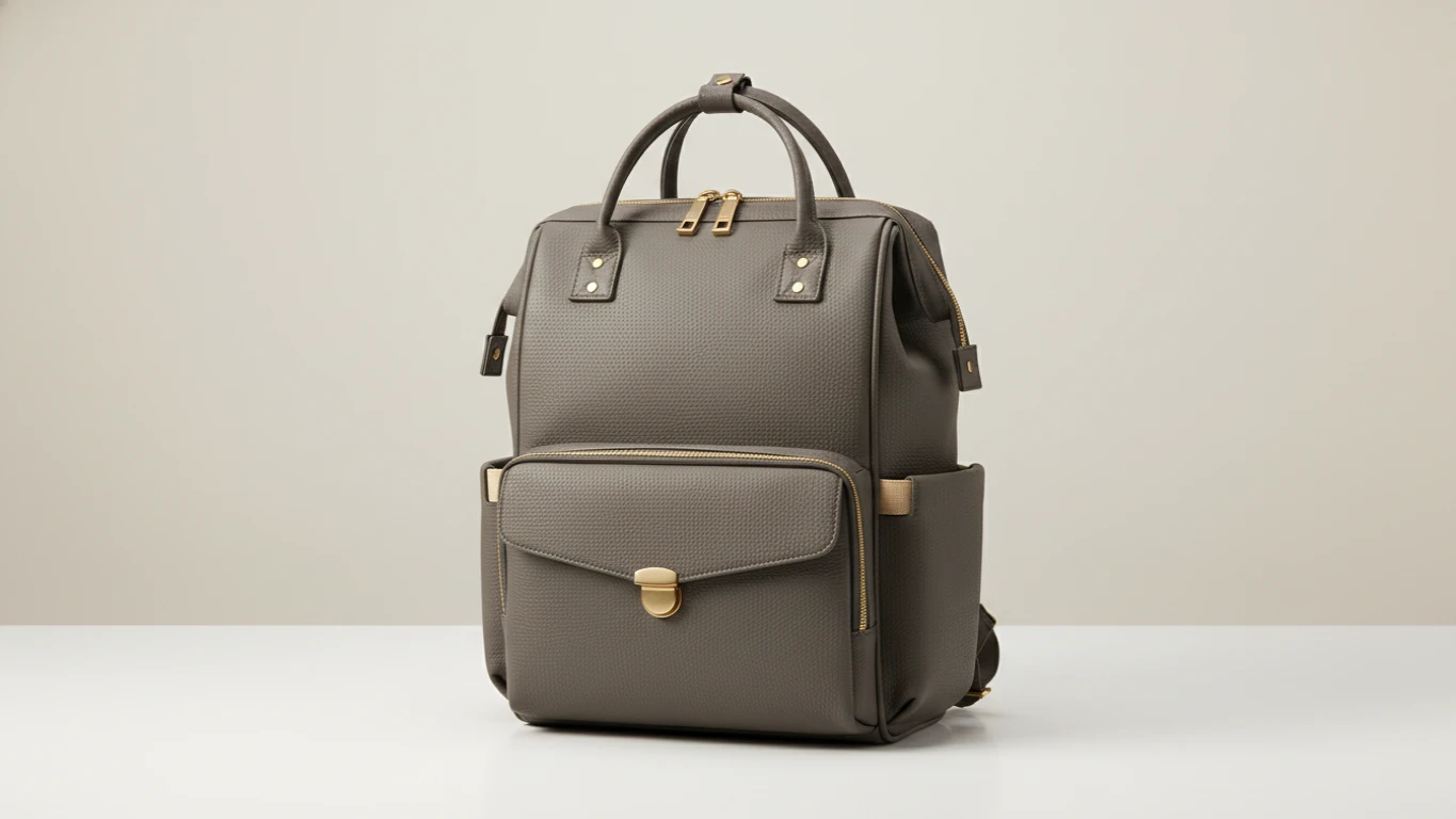 Vegan Leather Designer Diaper Backpack