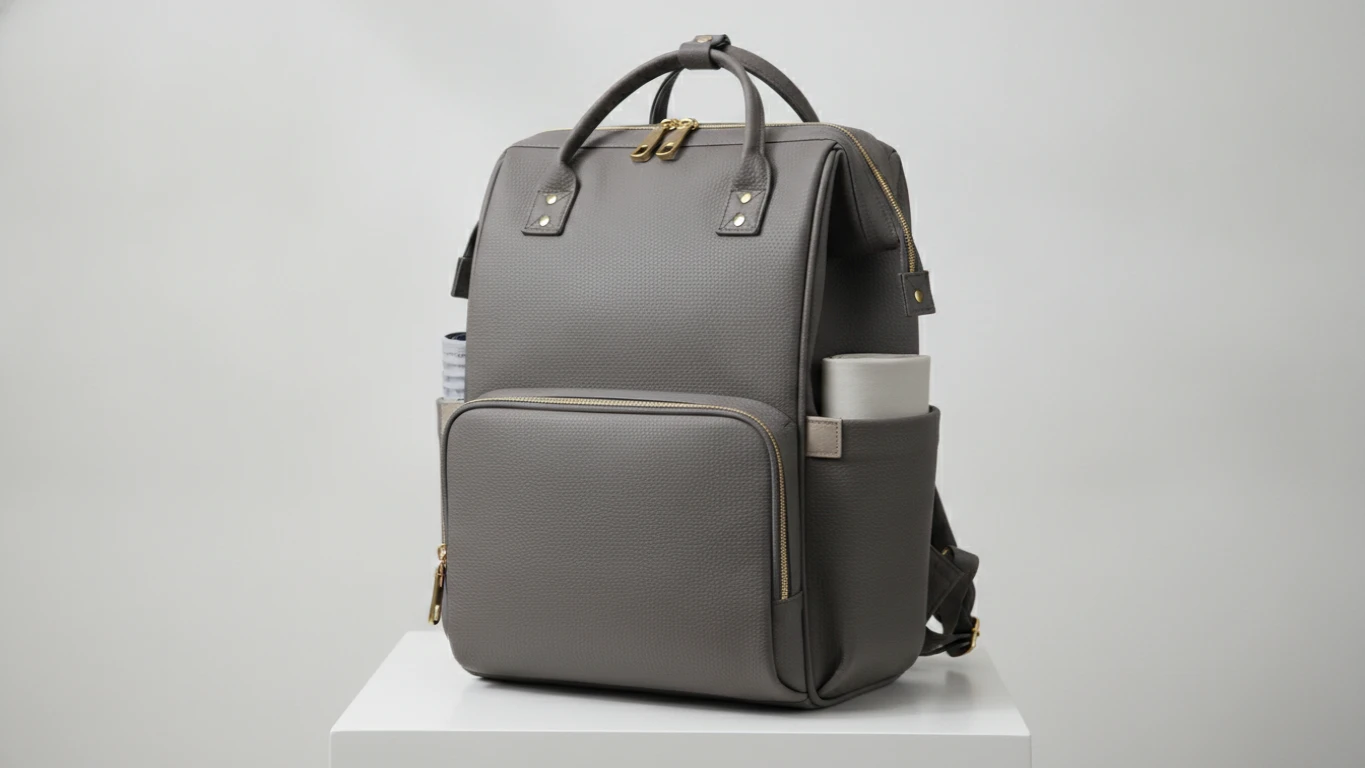 Vegan Leather Diaper Backpack
