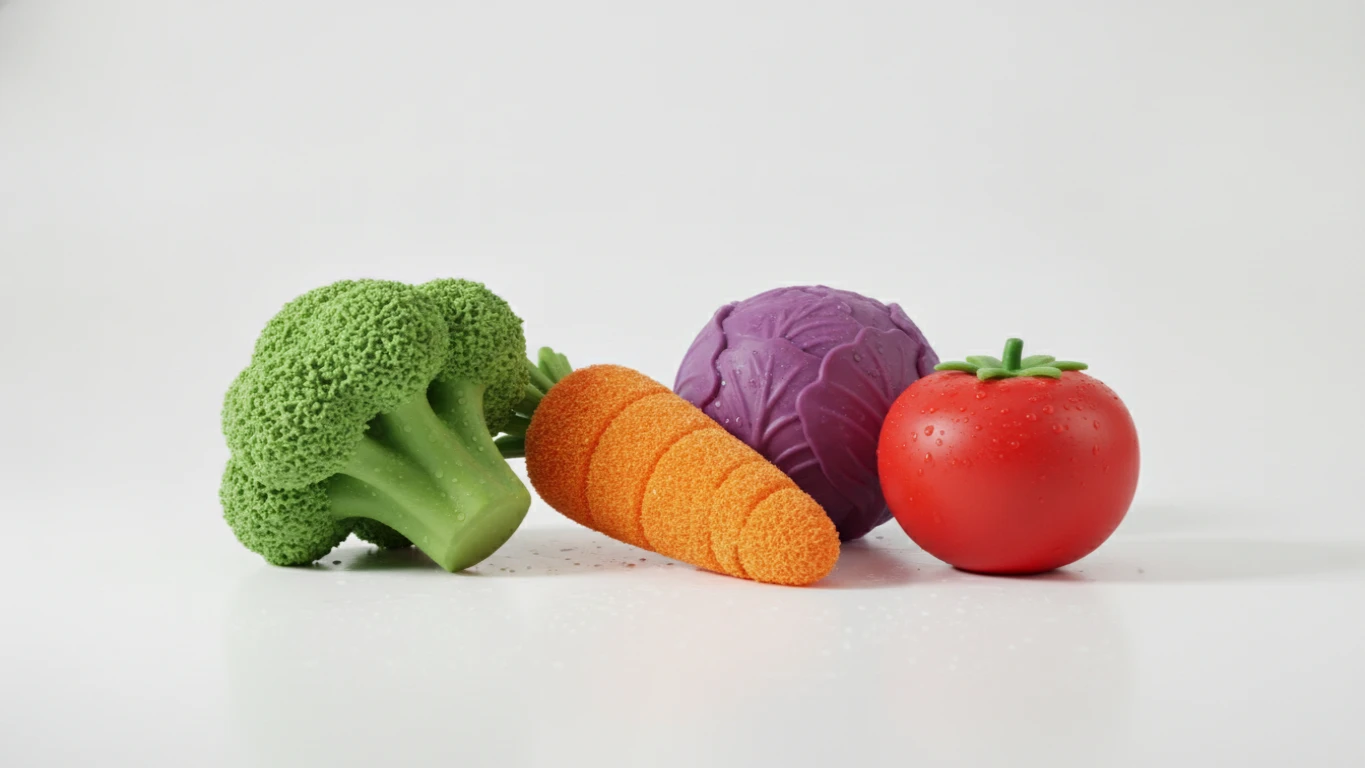 Vegetable-Themed Kitchen Scrubbers