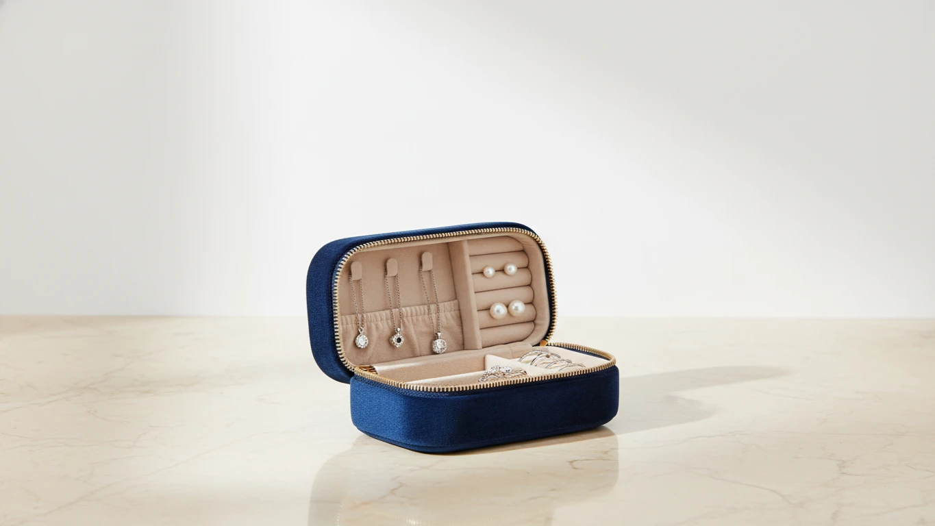 Velvet Travel Jewelry Case