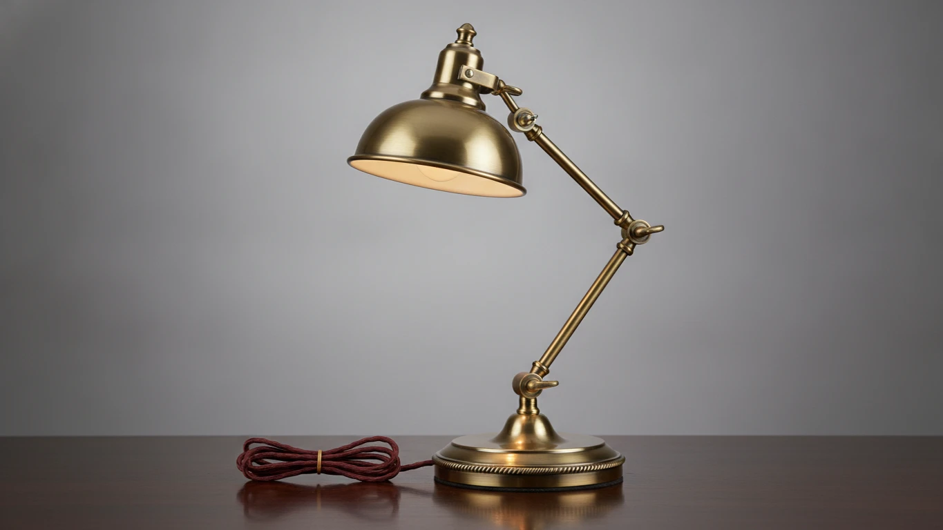 Vintage-Style Brass Desk Lamp
