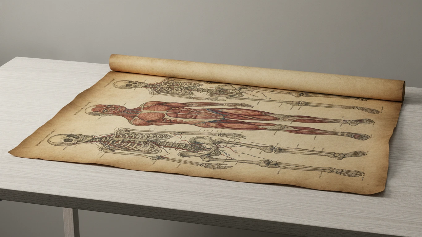 Vintage-Style Illustrated Anatomy Poster